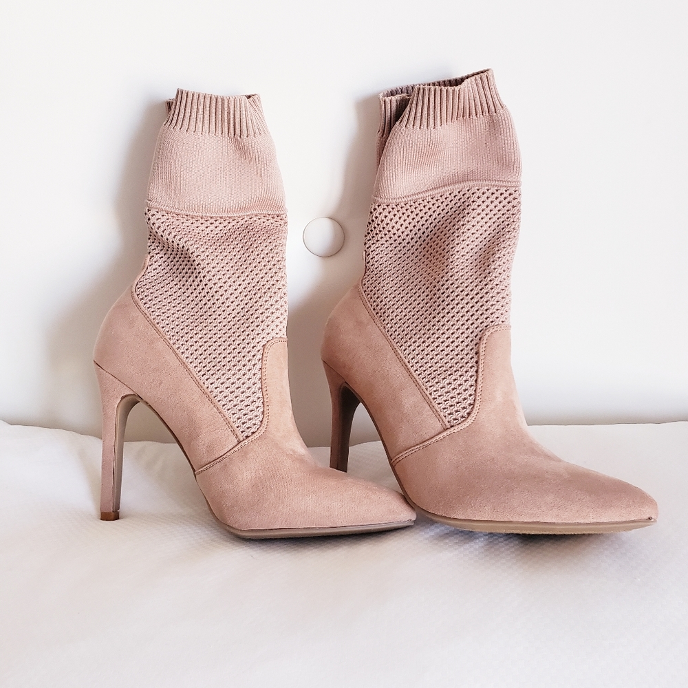 Blush Sock Boots (new)